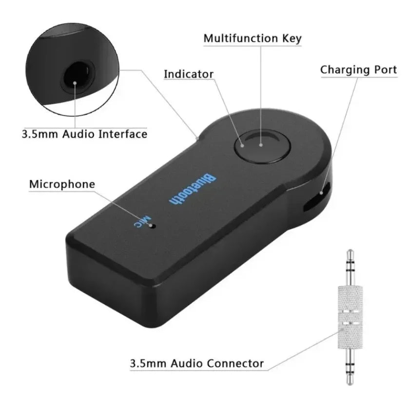 XIKCU Bluetooth Audio Receiver Stereo 3.5mm Jack AUX Bluetooth Adapter MP3 Car Transmitter Wireless Speaker Headphone Adapter Beauty World Shop