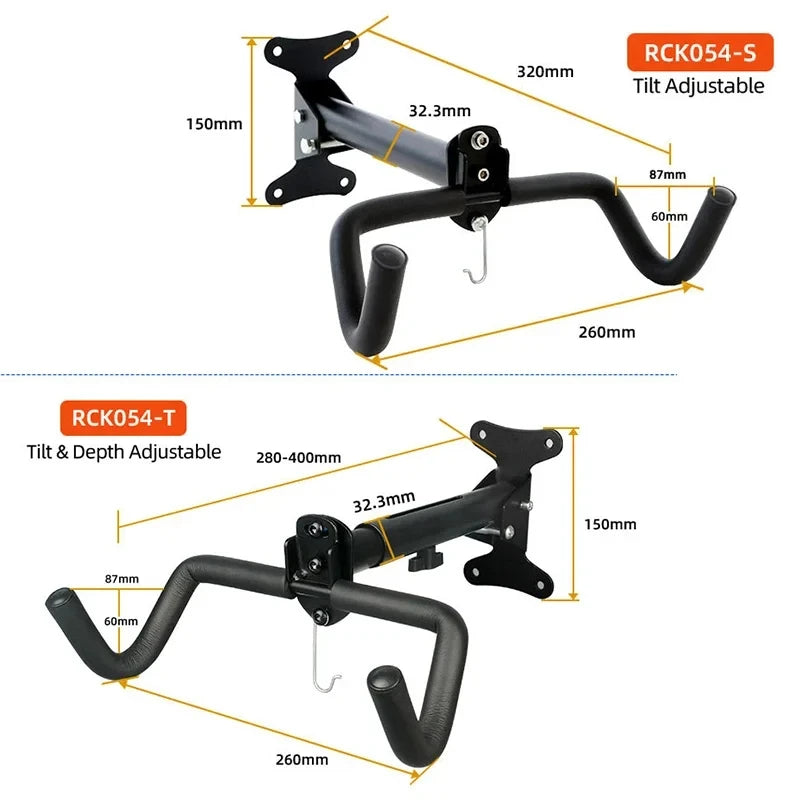 1PCS Wall Beam Stretchable Stand MTB Hanging Holder Room Wall Mounted Bicycle Rack 360 Degree Rotating Heavy Duty Storage Rack Beauty World Shop