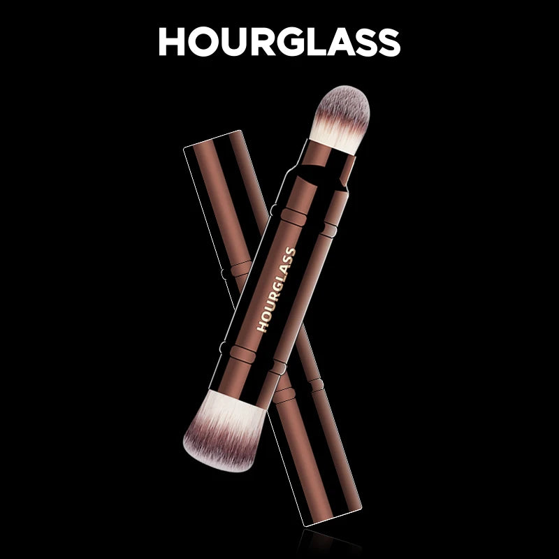 Hourglass Makeup Brush- No.15 Retractable Double-Ended Complexion Brush Soft Fiber Hair Fashion Design Single Face Brush Beauty World Shop