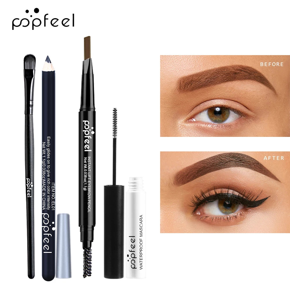 POPFEEL Eye Makeup Set, Eyeshadow Palette, Eyeliner, Mascara, Eyebrow Pencil, Makeup Tool Set Box, Gifts For Women Beauty World Shop