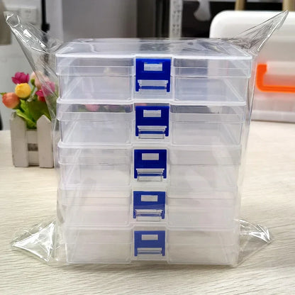 5 pcs Transparent Lockable Box Small Object Storage Box Fishing Gear Accessories Box Plastic Material Beauty Trend Shop