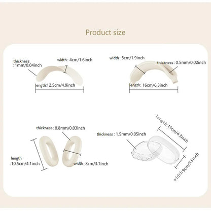 Headphones Ear Pads Scratch Resistant Hearing Aid Case Transparent TPU Three Piece Set for Airpods Max Case Accessories EJBHT07