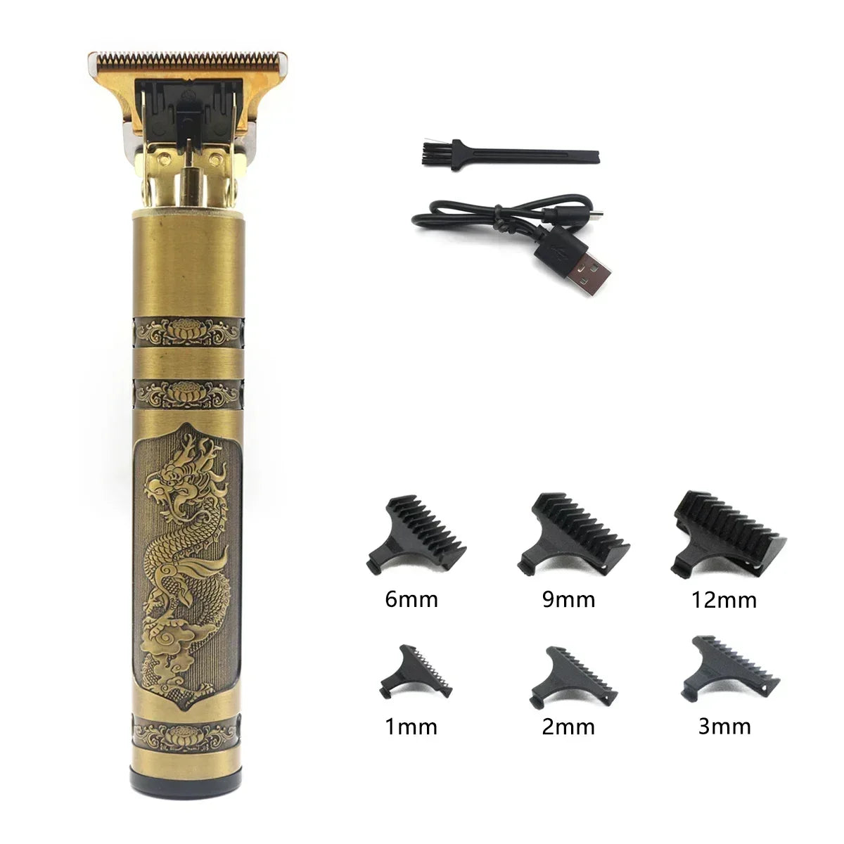 Professional T9 Hair Trimmer Machine Metal Body Beard Trimmer for Men Stainless Steel Blade Hair Clipper Beard Trimmer Beauty World Shop