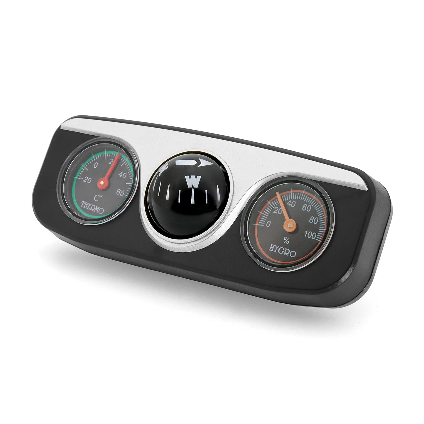 Car Ornaments Decoration 3 in 1 Guide Ball Compass For Auto Boat Vehicles Thermometer Compass Hygrometer Interior Accessories Beauty World Shop
