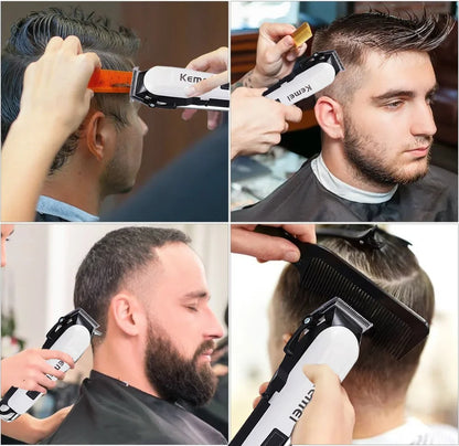 Kemei Electric Hair Clipper KM-PG809A Hair Cut Wireless Trimmer Men Professional Clipper Machine Rechargeable Hair Cut Barber Beauty Trend Shop