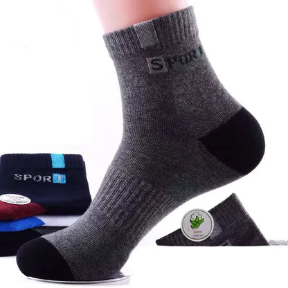 Men's Mid-Calf Cotton Socks 10/5/3 Pairs | Soft Breathable All-Season Crew Socks Solid Color for Daily Work, Sports &Casual Wear Beauty World Shop