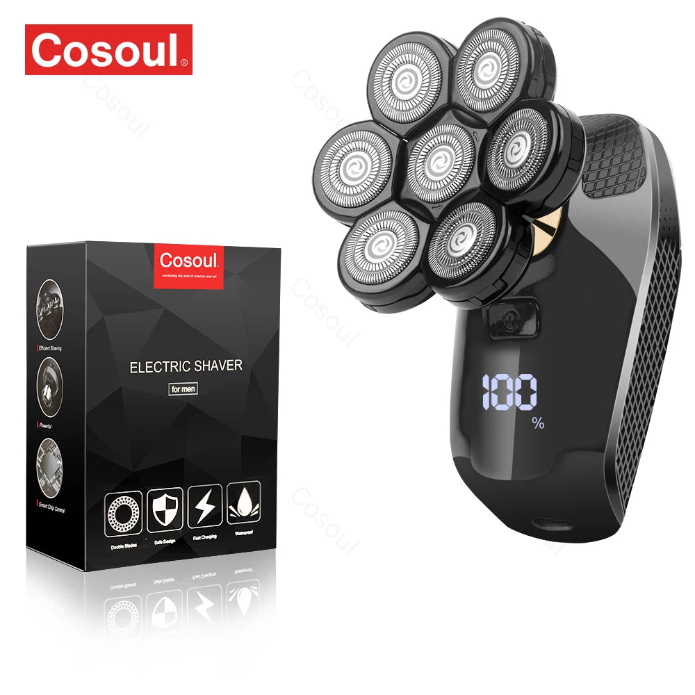 Cosoul Shaver for Men Electric Shaver Powerful Bald Head Shaver Beard Shaving Machine For Men Razor Husband Gift Boyfriend Beauty World Shop