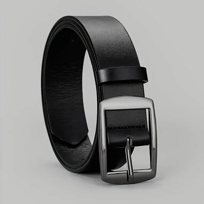 New Luxury Belt for Men PU Leather Belt Metal Pin Buckle High Quality Famous Brand Designer Waist Strap Belt for Jeans Plus Size Beauty World Shop