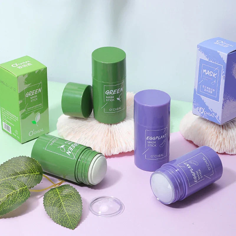 Solid facial mask Stick Green Tea Honey Peach Cleaning Pore Moisturizing Long Charcoal Eggplant Mud Film Beauty Trend Shop