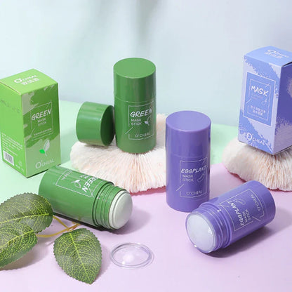 Solid facial mask Stick Green Tea Honey Peach Cleaning Pore Moisturizing Long Charcoal Eggplant Mud Film Beauty Trend Shop