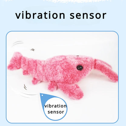 New Cat Toys Electric Lobster USB Rechargeable Simulation Jumping Shrimp Plush Electric Pet Teasing Cat Dogs Toys Pet Supplies Beauty World Shop
