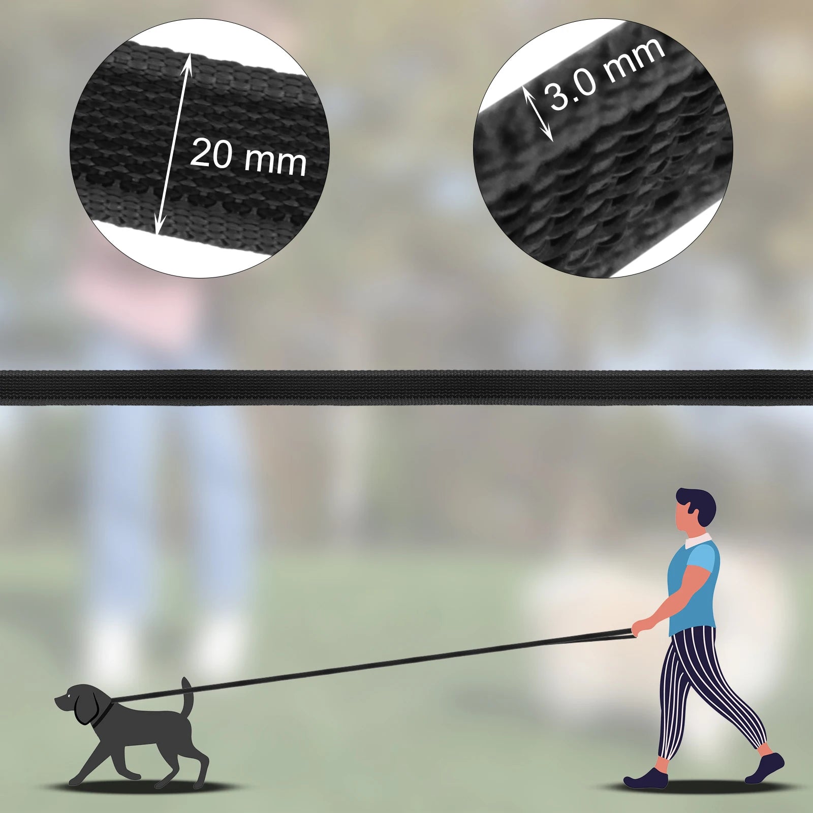 1.5M/2M/5M/3M/15M Medium small Long Dog Leash Latex Silk Easy and Convenient Training Big Dual color dog leash 10 meters Beauty World Shop