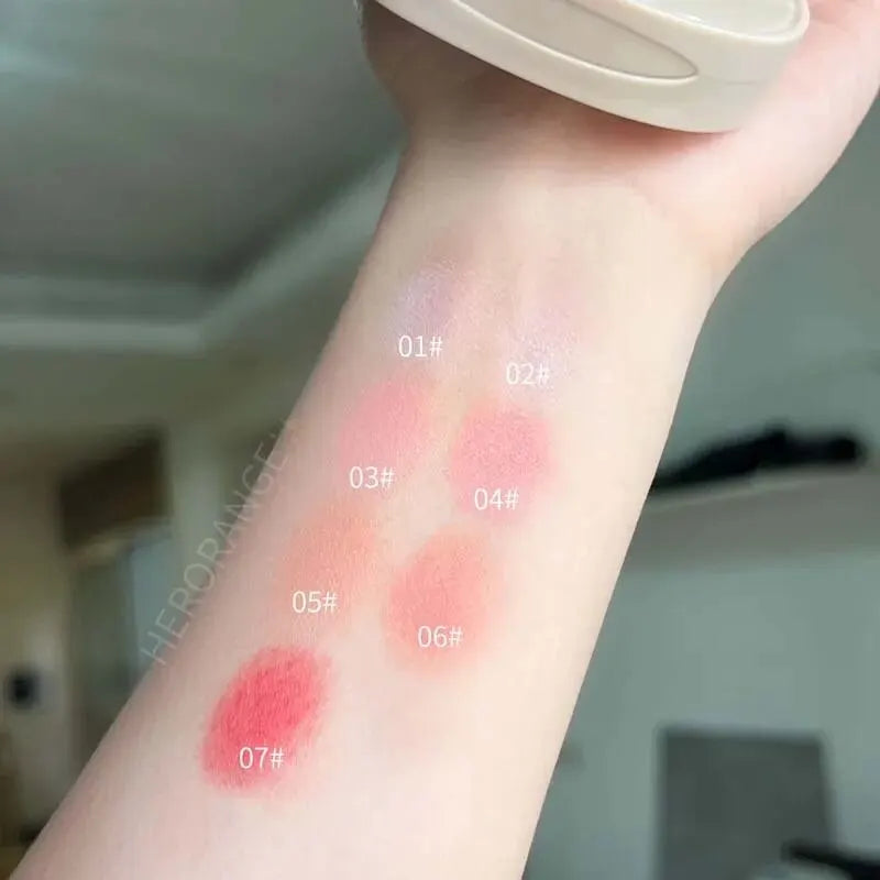 HERORANGEHR526 Monochromatic Blush Is Waterproof, Sweat-proof, Colorfast, and Durable. Six Colors Are Available. Beauty World Shop