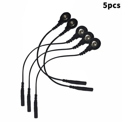 Standard Electrode Lead Wires Cables Electrode Wires DC Head 2mm Snap 3.5mm Plug For Tens/Ems Massager Therapy Electrode Gloves Beauty World Shop