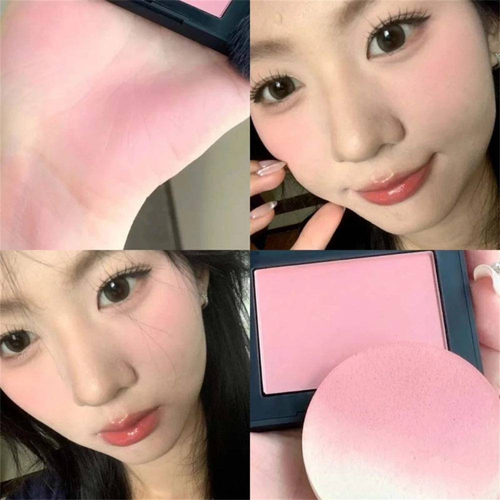 Monochrome Matte Blusher Palette Soft Silky Cheek Natural Facial Rouge Plate Lasting Nude Low Saturation Powder Blusher Disk Beauty World Shop