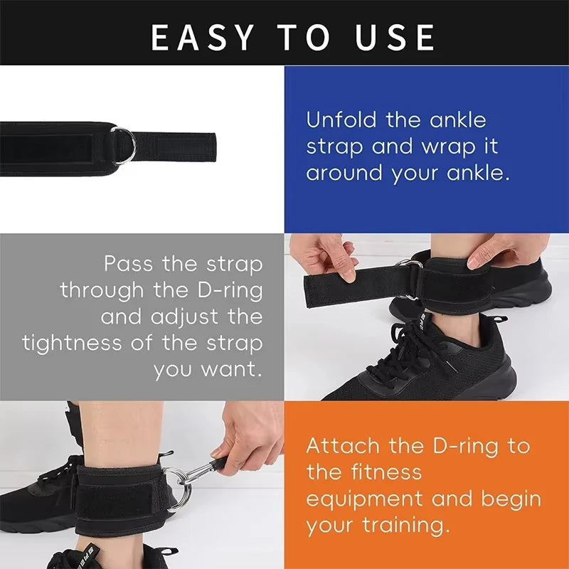 1PC Ankle Straps for Cable Machines Padded Ankle Cuffs for Leg Exercise WorkoutsFully Adjustable and Breathable Ankle Beauty World Shop