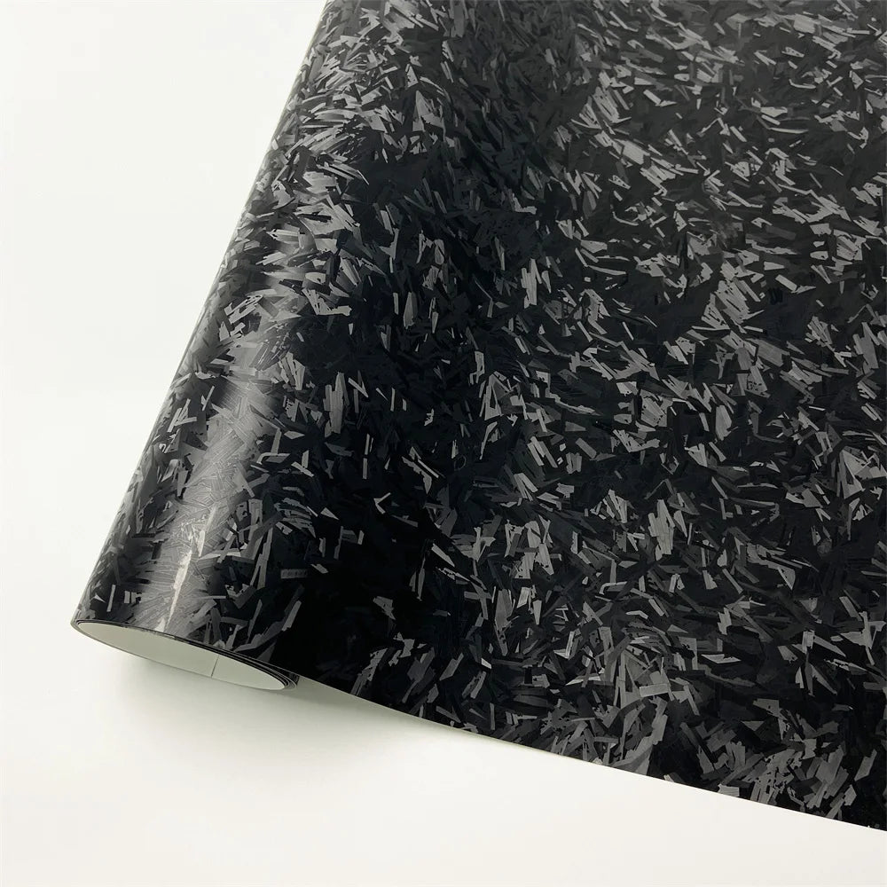 Black Forged Carbon Fiber Vinyl Wrap Cosmic Hex Carbon Car Wrapping Film For Interior & Exterior Vehicle Motorcycle Beauty World Shop
