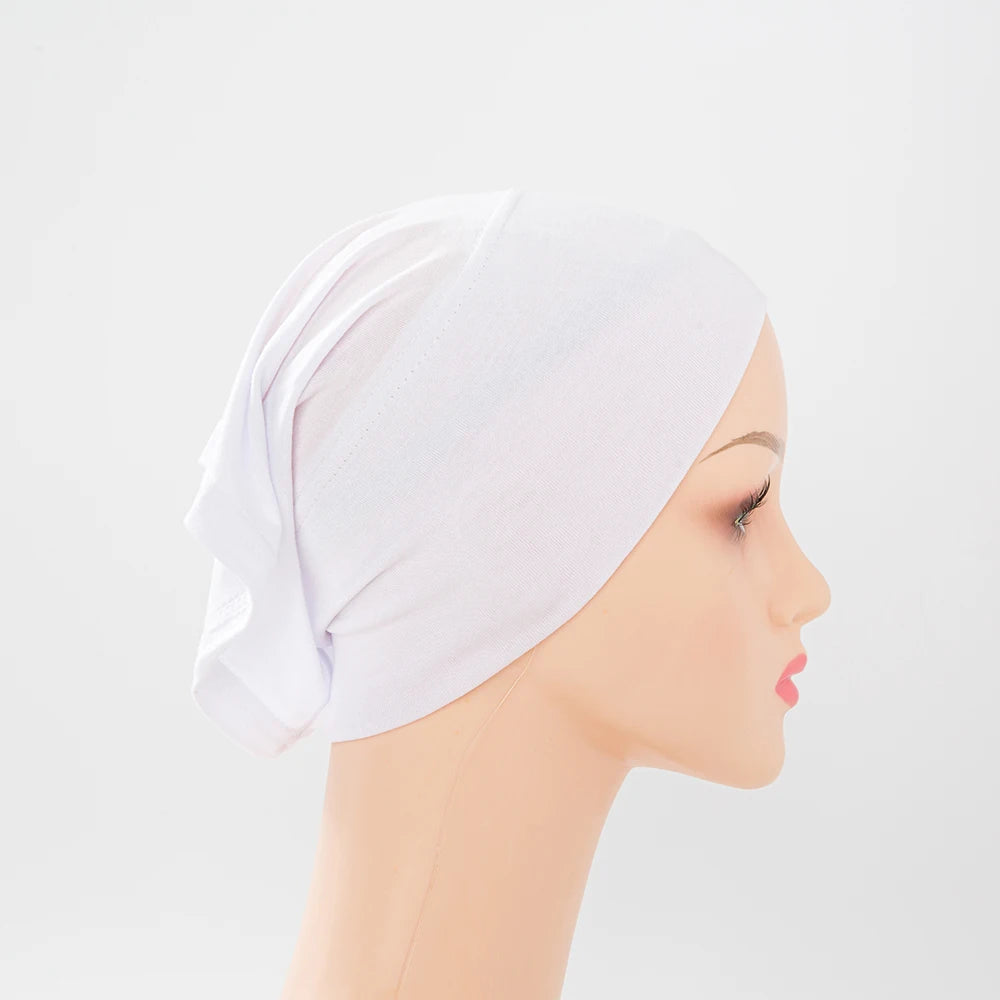 56colors Fashion Women Inner Hijab Tube Muslim Cap Bonnet Plain Islamic Underscarf Bamboo Jersey Undercaps Beauty World Shop