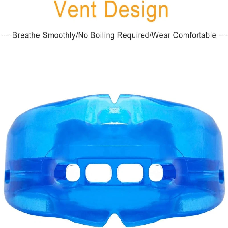 Comfortable Double Braces Athletic Mouthguard Superior No-Boil Design for Maximum Protection of Upper And Lower Teeth Beauty World Shop