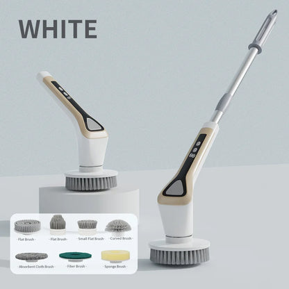 Electric Cleaning Brush Cordless Handheld Shower Scrubber Spin Cleaner Multifunctional Cleaner with 7PCS Heads Bathroom Kitchen