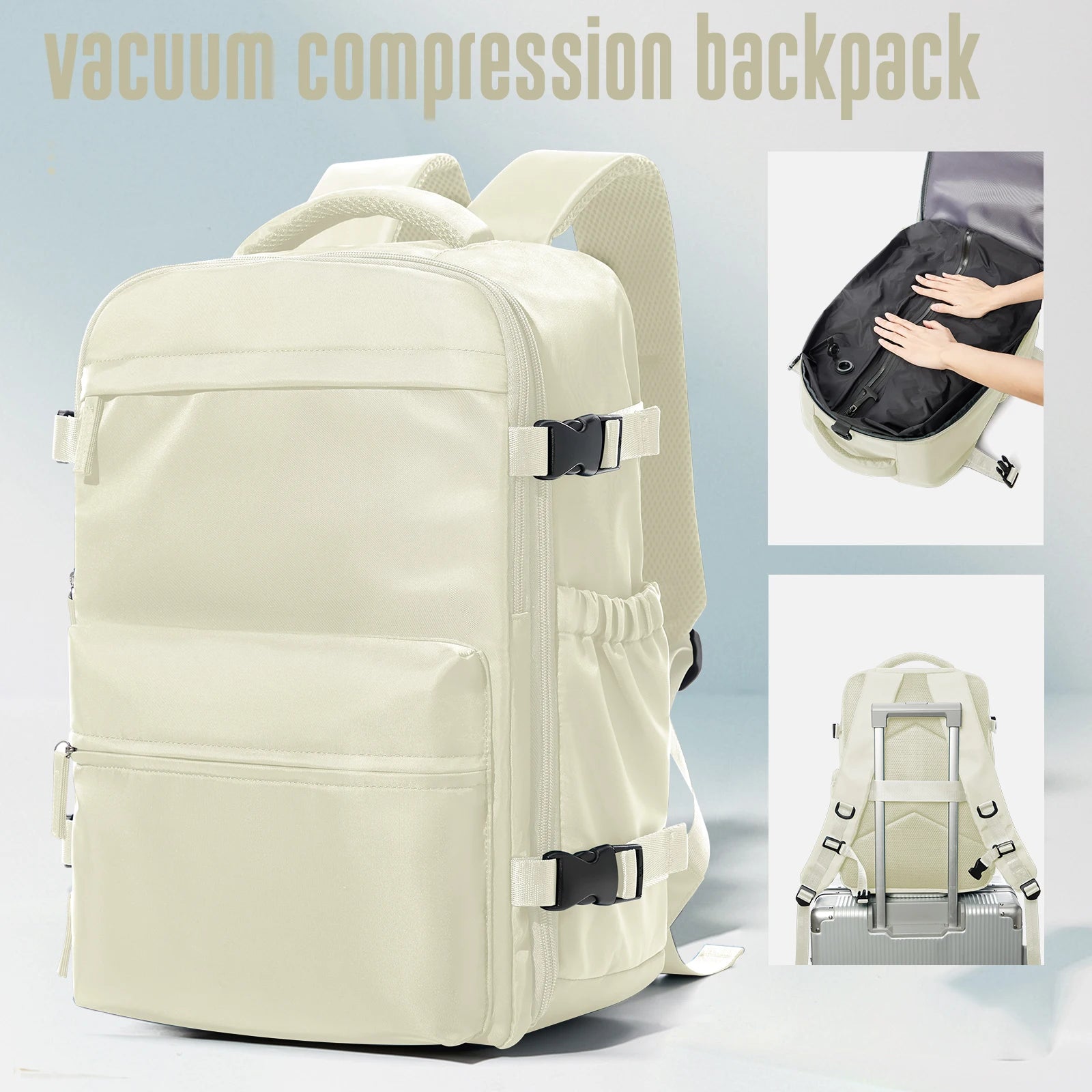 Vacuum Backpack Travel Bag for Men Large Capacity Backpack Business Laptop Backpack Women Men Expandable Backpack School Bag Beauty World Shop