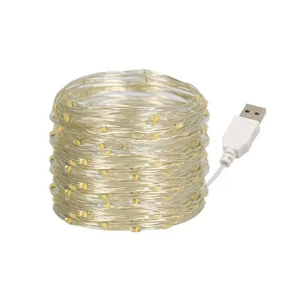 30M 10M Waterproof USB LED Lights String Copper Wire Fairy Garland Light Lamp Christmas Wedding Party Holiday Lighting wreath Beauty World Shop