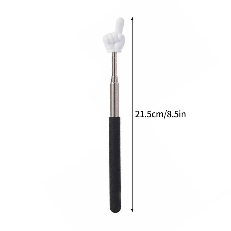 1pPointer Finger Stainless Steel Reading Sticks Telescopic Reading Finger Teaching Aids Gift for Teachers Pointer Finger Stick Beauty World Shop