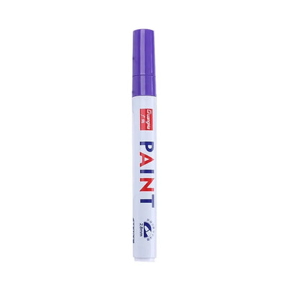 Car Paint Pen Waterproof Car Wheel Tire Oily Painting Mark Pen Auto Rubber Tyre Tread CD Metal Permanent Paint Marker Beauty World Shop