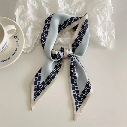 Set Series Silk Satin Scarf Women Cloth Hair Bands Headdress Accessories Lady Scarves Ribbon Neck Ties for Bag Handle/4pcs Beauty World Shop