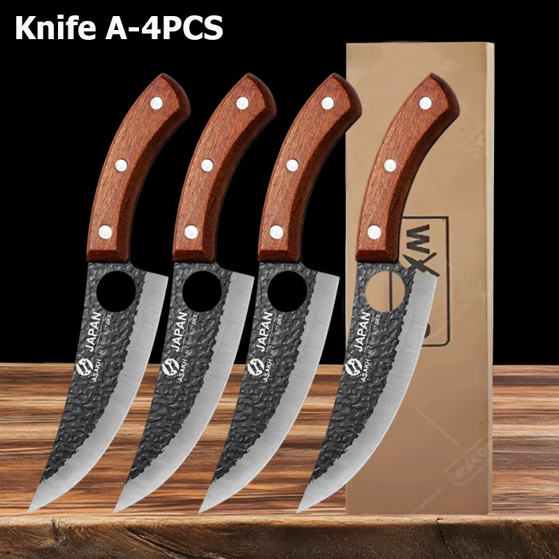 WXCOO Professional Kitchen Boning Knife Butcher Meat Cleaver Hand-Forged Household Fruit Slicing Vegetable Cutting Kitchen Knife Beauty World Shop