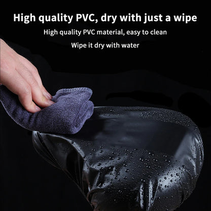 1Pc Portable Bicycle Cushion Cover Waterproof Bike Seat Rain Cover High Quality Ultralight Elastic Seat Cover 23x25cm Black Beauty World Shop