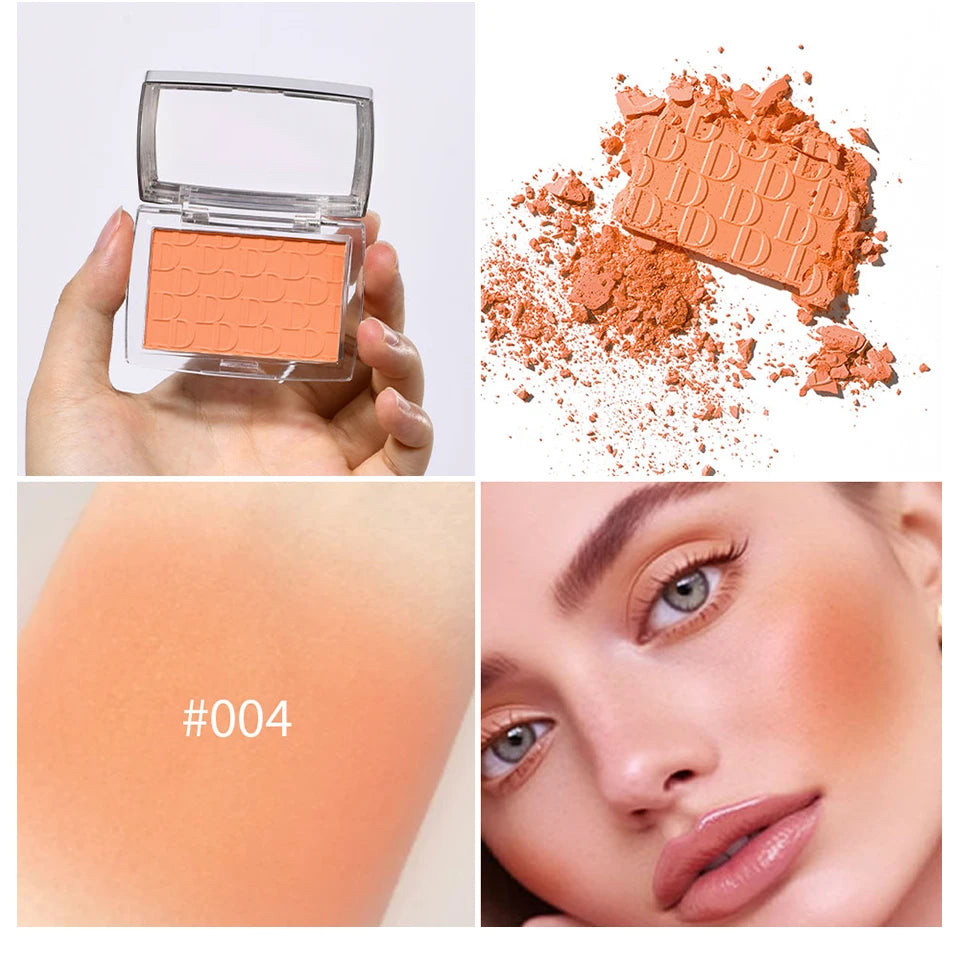 Face Blusher Matte Natural Cheek Tint Brighten Face Pink Red Face Contouring Cosmetics Blush Powder Soft Female Makeup Beauty World Shop