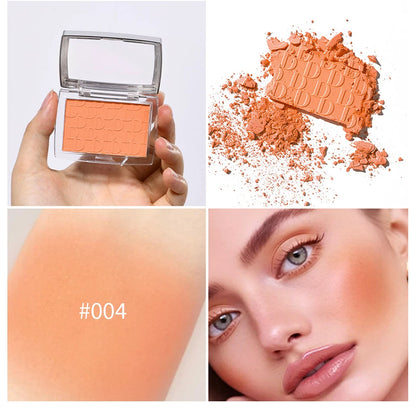 Face Blusher Matte Natural Cheek Tint Brighten Face Pink Red Face Contouring Cosmetics Blush Powder Soft Female Makeup Beauty World Shop