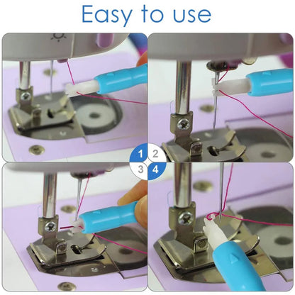 Sewing Needle Inserter Automatic Needle Quick Sewing Threader Needle Threading Tool For Sewing Machine Holds Needles Firmly Beauty World Shop
