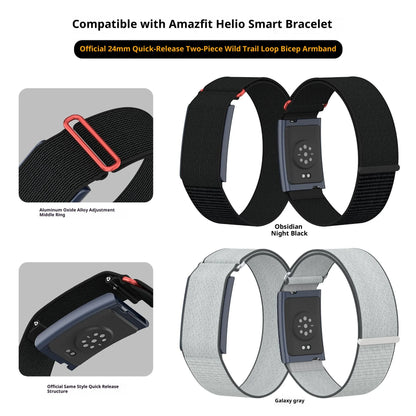 Nylon Replacement Band Compatible with Amazfit Helio Strap Adjustable Breathable Sport Wristband for Fitness Tracker Comfortable Beauty World Shop