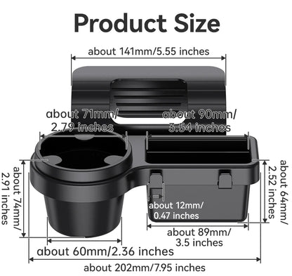 Car Cup Stand Phone Holder Mount Tray Side Door Window Storage Barrel Pocket Hanging Storage Rack with Auto Interior Accessories Beauty World Shop
