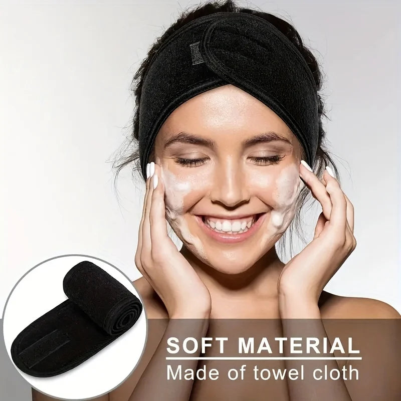 Women's Adjustable Wide Headband - Great Cosmetic Accessory for Yoga, Sports, Spa, Bath, Shower, Makeup and Face Wash Beauty World Shop