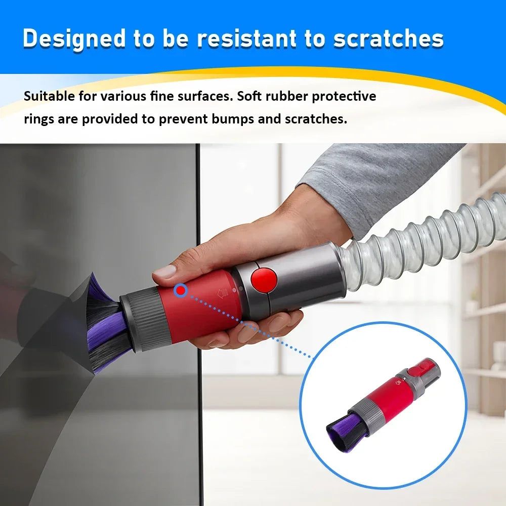 Traceless Dust Brush Part Fit for Dyson V7 V8 V10 V11 V15 Part Vacuum Cleaner Accessories Replacement Dusting Brush Attachment Beauty World Shop