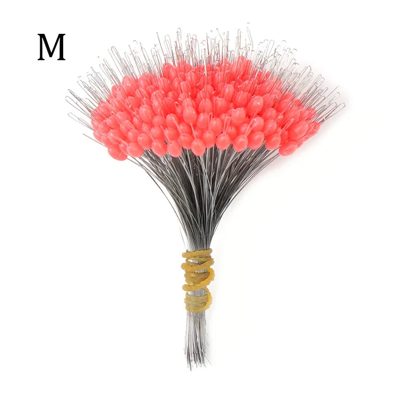 300Pcs Silicone Space Bean Oval Stopper Bobber Profession Fishing Float Resistance Anti-Strand Fish Line Fishing Gear Beauty World Shop