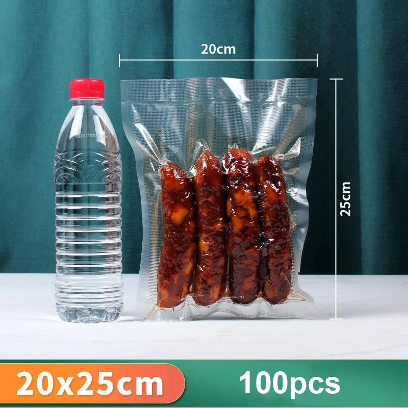 Vacuum Packaging Bags for Food 100pcs Food Storage Vacuum Bags for Vacuum Sealer Machine  Food Fresh Long Keeping Empty Bags Beauty World Shop