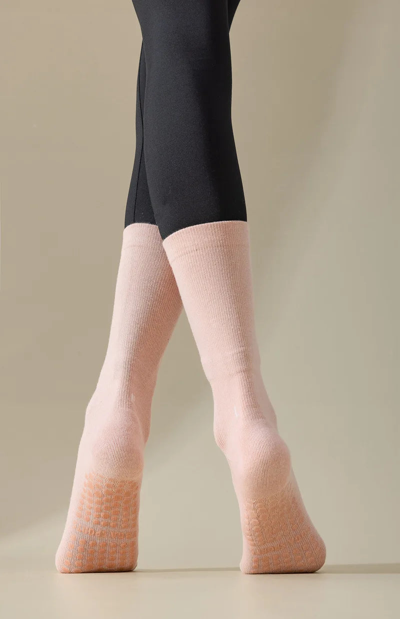 Professional Yoga Socks Women Silicone Non-slip Solid Color Pilates Socks Cotton Breathable Floor Gym Fitness Dance Sports Socks Beauty World Shop