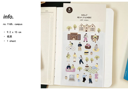 Korean Import Suatelier Travel Home Life Study Friend Stickers Scrapbooking Diy Journaling Diary Stationery Sticker School Gift Beauty World Shop