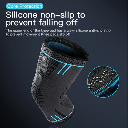 Professional Knee Support Compression Knee Sleeve Anti Slip Silicone Knee Braces for Knee Pain Meniscus Tear Beauty World Shop