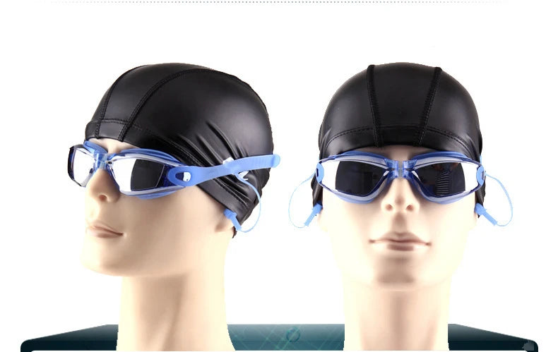 Swimming Goggles Adult Pool Glasses Anti Fog Men Women UV Protection Optical Waterproof Swim Eyewear with Earplugs Beauty World Shop