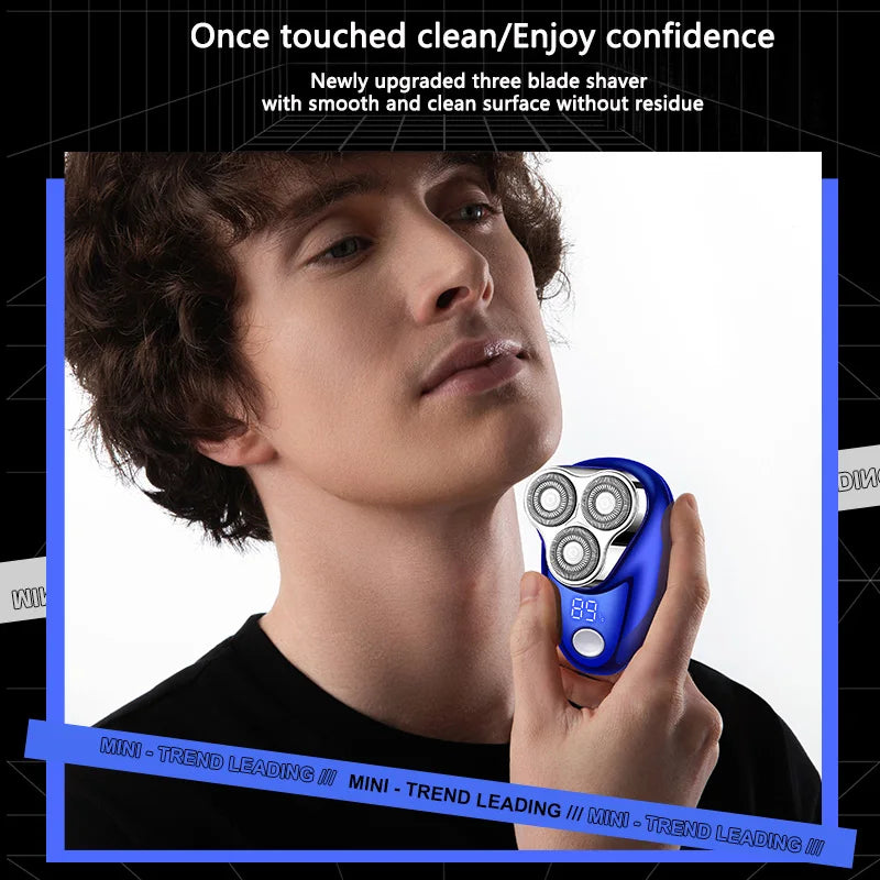 Men's Electric Shaver, USB Rechargeable, with Digital Display Function, Compact and Portable, Suitable for Business Travel, Is a Holiday Gift for Men. Beauty World Shop
