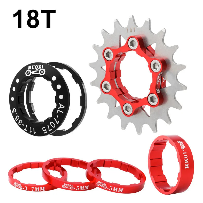 MUQZI Single Speed Cassette Cog 12T 13T 14T 15T 16T 17T 18T 19T 20T 21T 22T Bike Cassette Conversion Kit Beauty World Shop