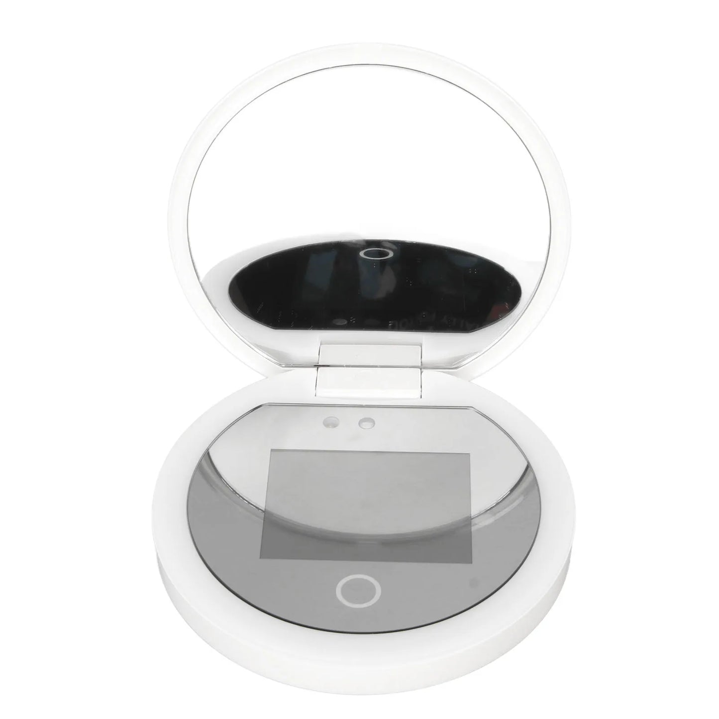 UV Mirror Sunscreen Testing Camera with Light 2X Magnification Travel Makeup 3.5in Pocket Size L Beauty World Shop