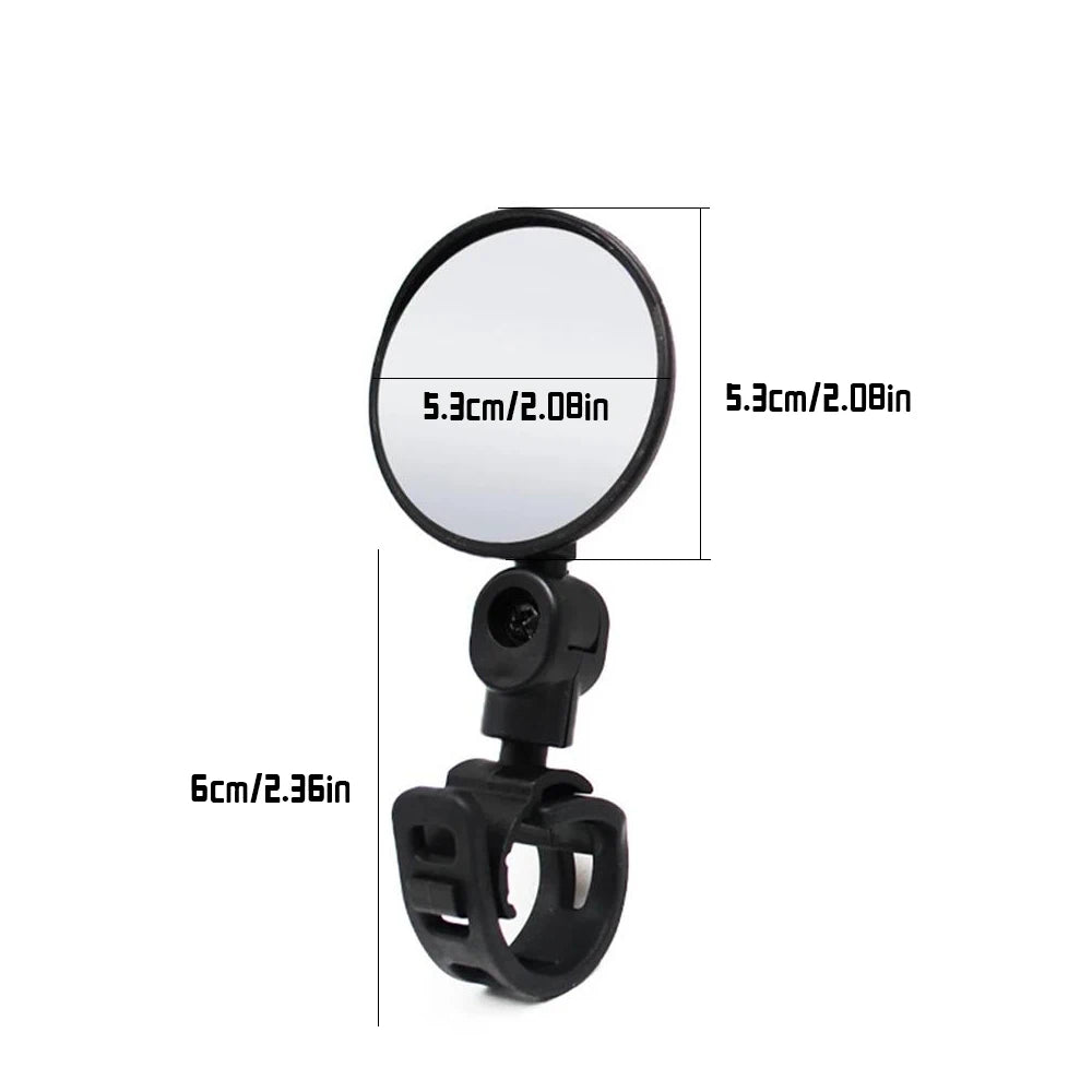 2PCS Bicycle Rearview Mirror 360 Degree Adjustable Rotatable Universal Cycling Handlebar Rear View Mirrors for MTB Road Bike Beauty World Shop