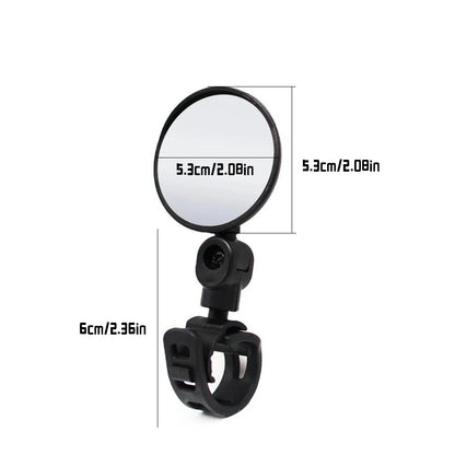 2PCS Bicycle Rearview Mirror 360 Degree Adjustable Rotatable Universal Cycling Handlebar Rear View Mirrors for MTB Road Bike Beauty World Shop