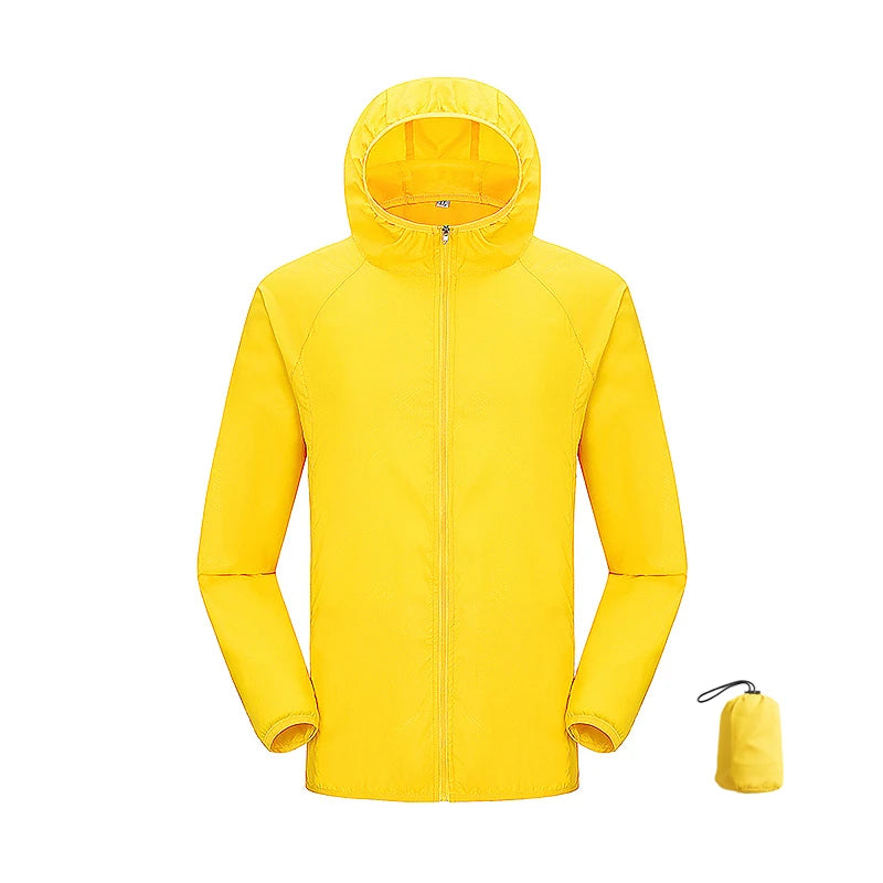 JNLN Men Women Waterproof Hiking Jackets Quick Dry Camping Windbreaker Unisex Outdoor Trekking Raincoat Anti UV Packable Clothes Beauty World Shop